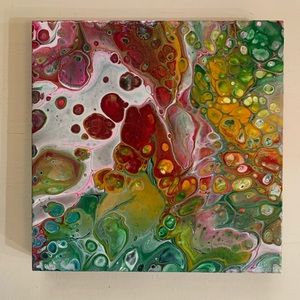 “Fiction” Original Pour Painting on canvas